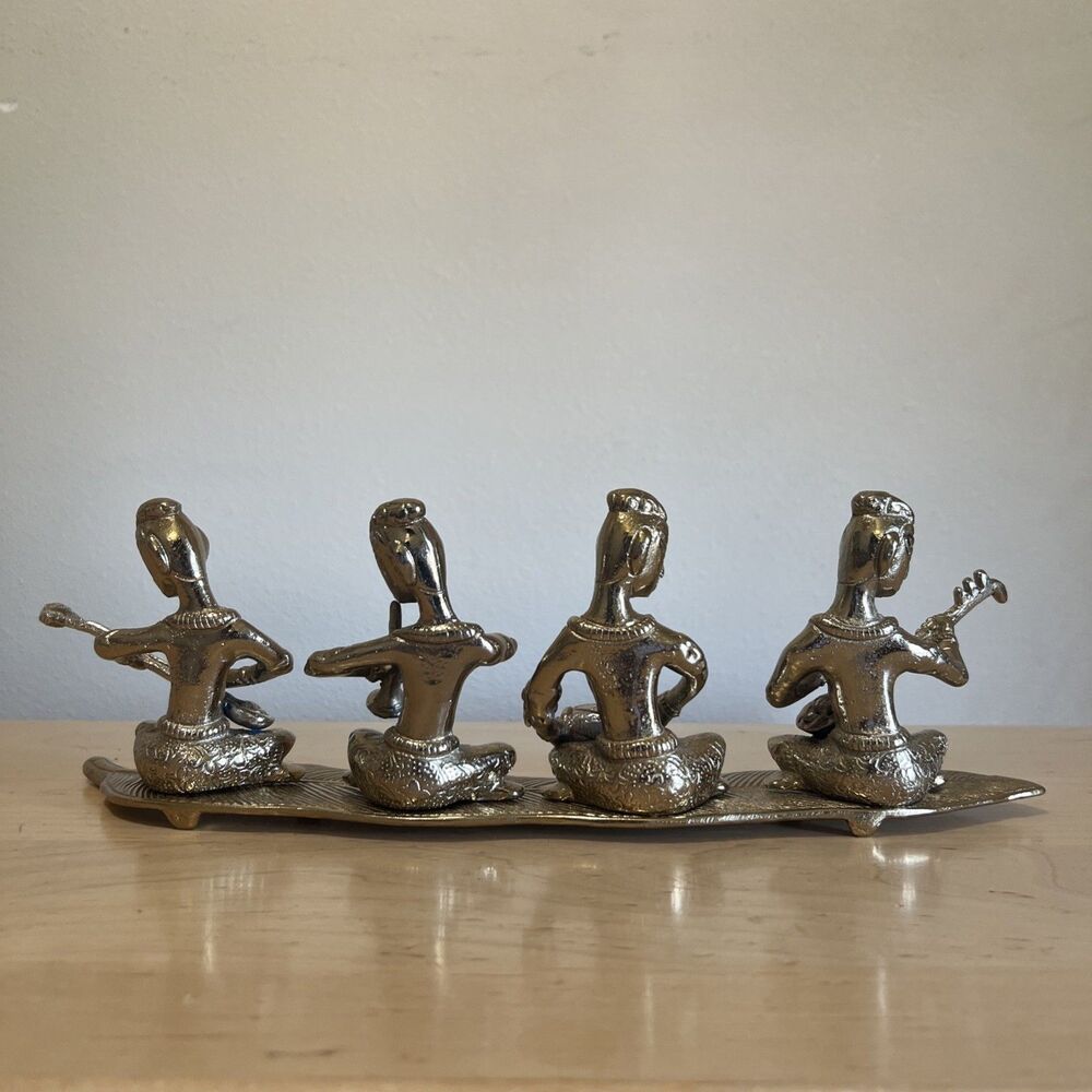 Brass Musicians Instruments Figurine Statue Decor - Picture 2 of 7